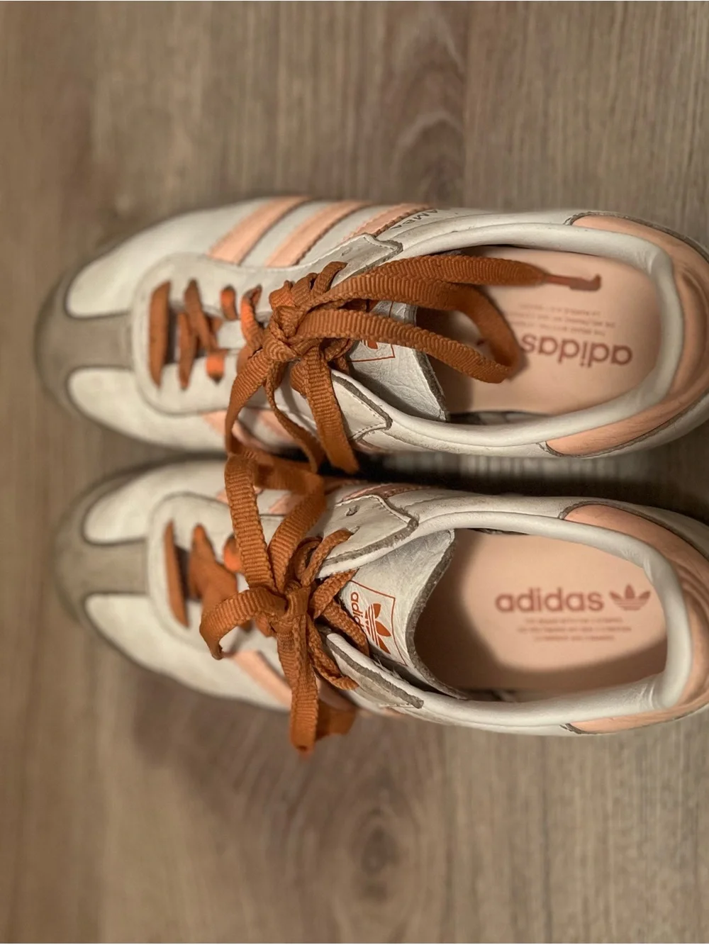 Adidas Sambas Sneakers - Cream and Peach 🍑 Women’s 6